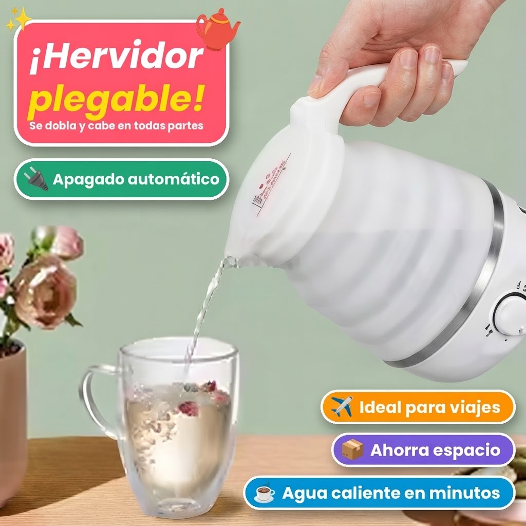 PLEGAHOT™ - Hervidor Eléctrico Plegable Mini 600cc