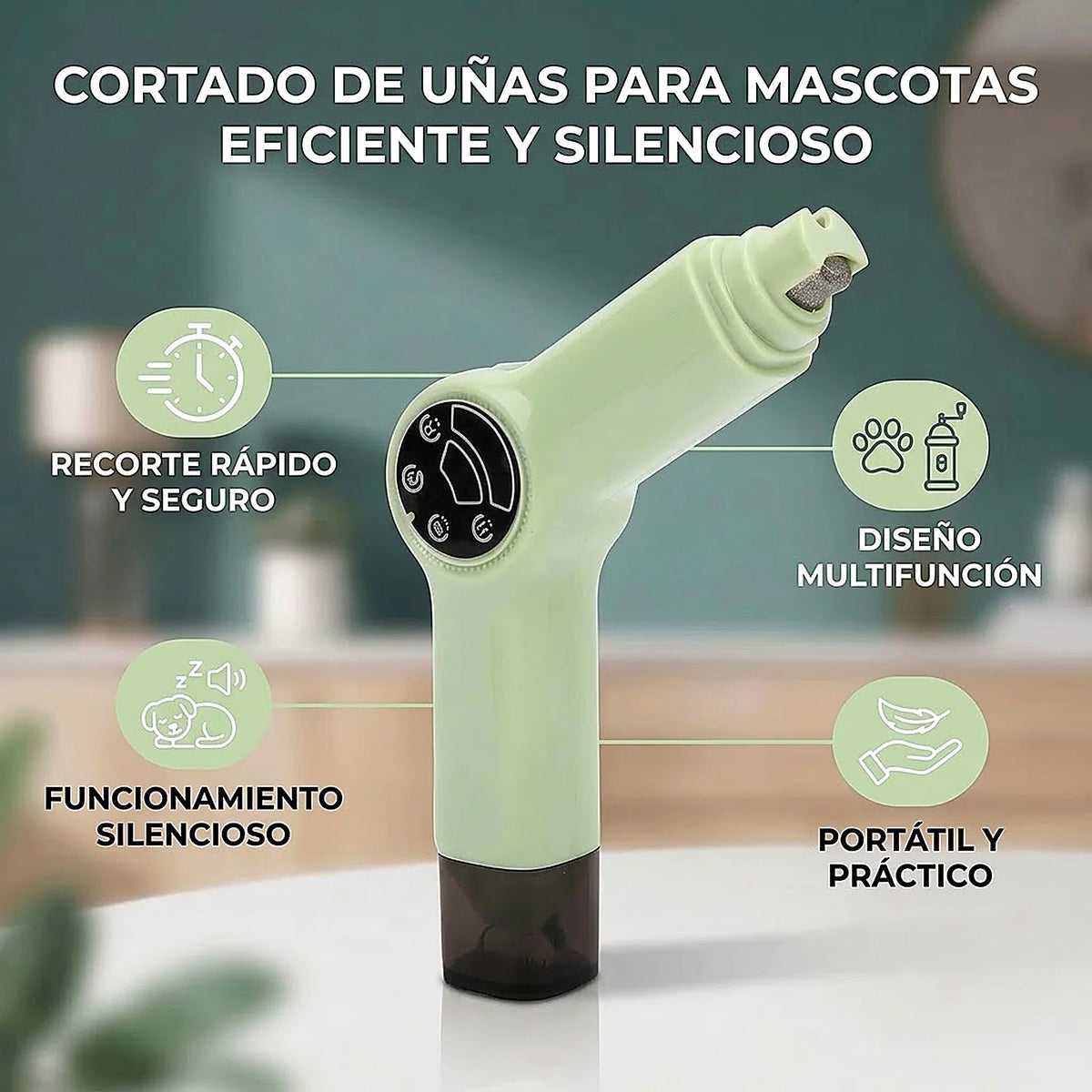 Máquina Recortadora Uñas Mascotas 2 en 1